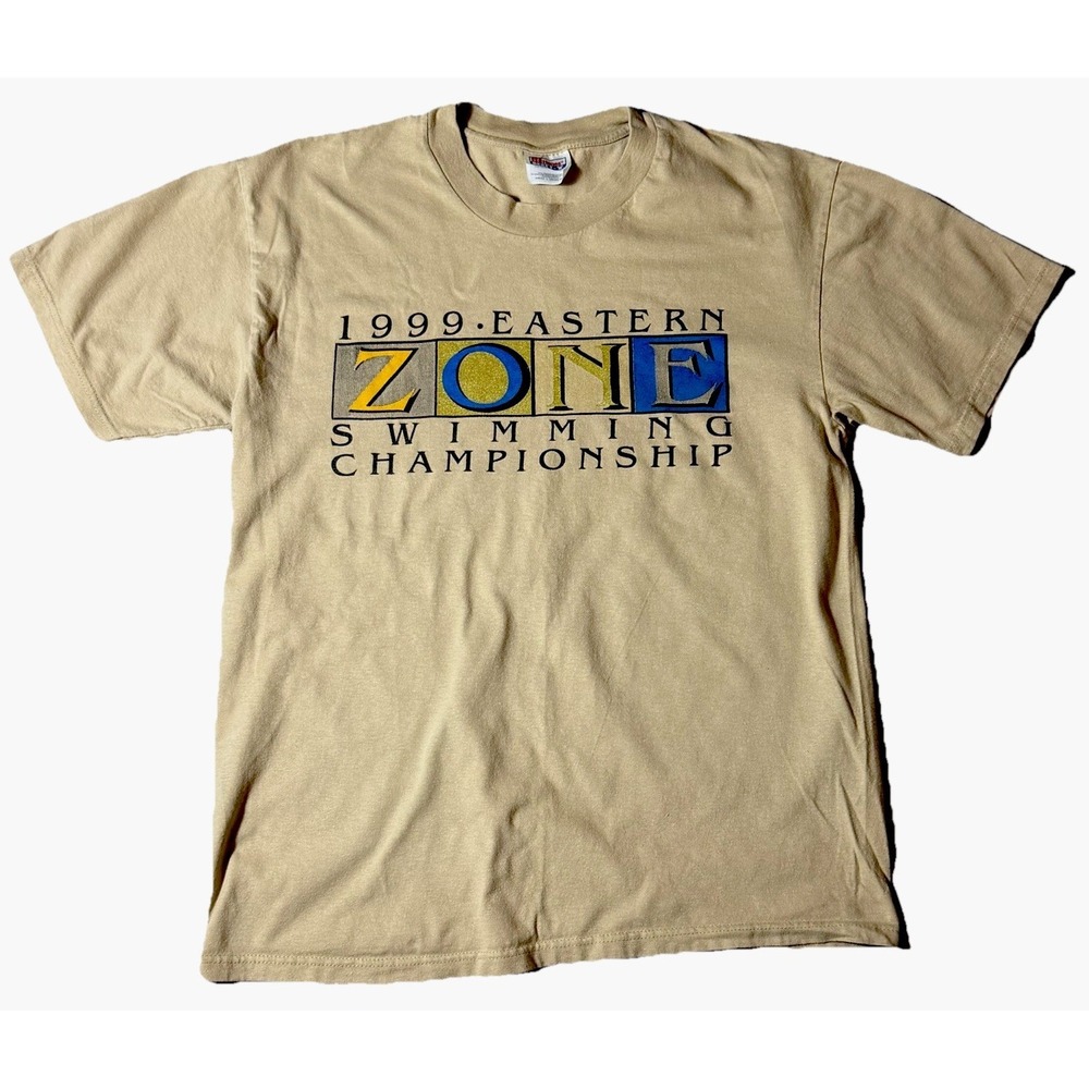 Vintage 1999 Eastern Zone Swimming Championship T Shirt Large USA Event Single